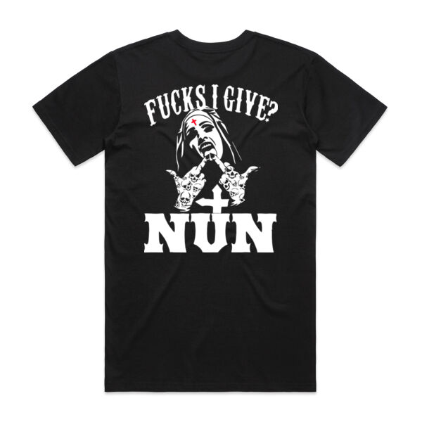Fucks I Give? Nun – Edgy Gothic Dark Humor T-Shirt - AS Colour Mens Staple T shirt Thumbnail