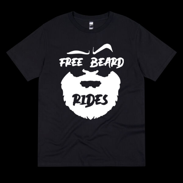 Free Rides Beard Shirt – Adult Humor Graphic Tee - Thread Project Unisex Summer Tee Thumbnail