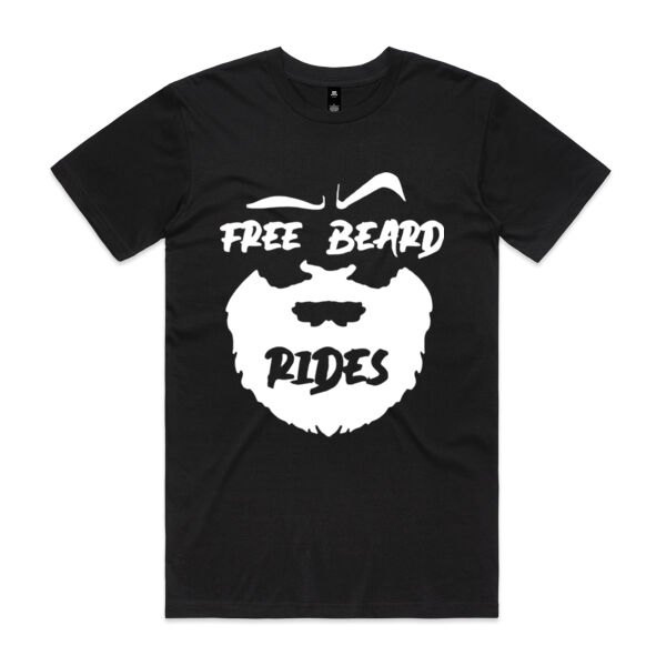 Free Rides Beard Shirt – Adult Humor Graphic Tee - AS Colour Mens Staple T shirt Thumbnail