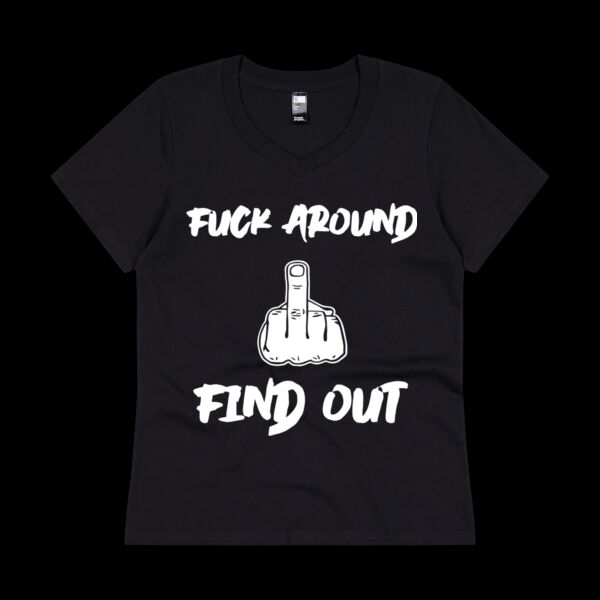 FAFO Shirt – Fuck Around Find Out Graphic Tee - Thread Project Womens Eden V-Neck Tee Thumbnail