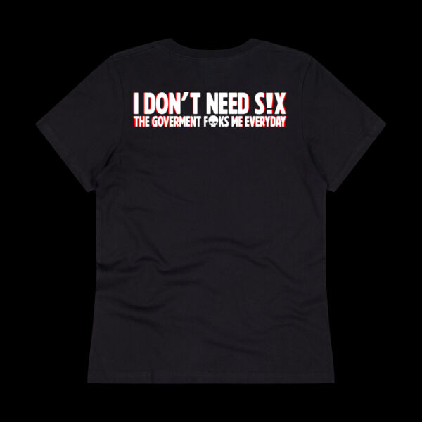 I Don’t Need S!X – The Government F*cks Me Everyday Shirt - Thread Project Womens Eden V-Neck Tee Thumbnail