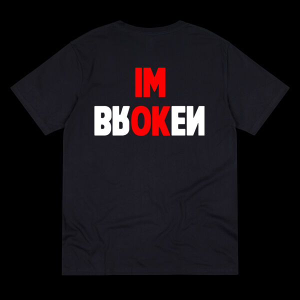 Broken Text Tee – Mental Health Expression Shirt - Thread Project Unisex Summer Tee Thumbnail