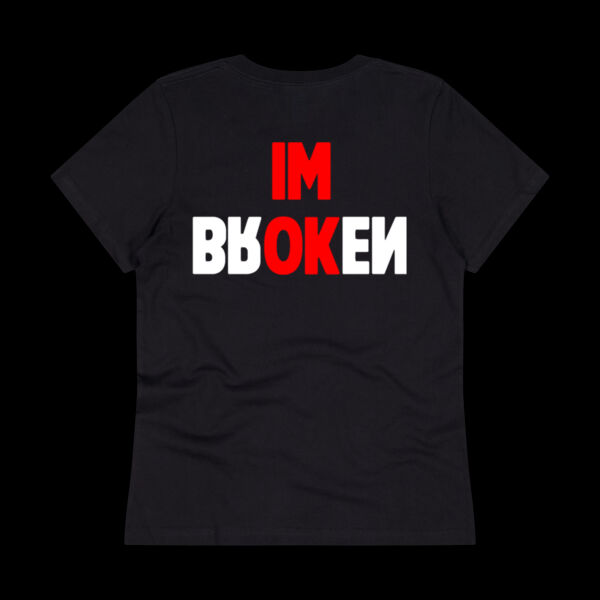 Broken Text Tee – Mental Health Expression Shirt - Thread Project Womens Eden V-Neck Tee Thumbnail