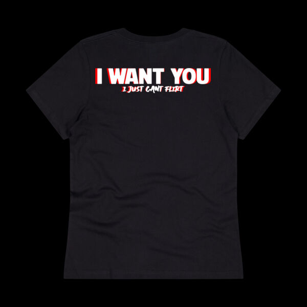 I Want You – I Just Can’t Flirt Shirt - Thread Project Womens Eden V-Neck Tee Thumbnail