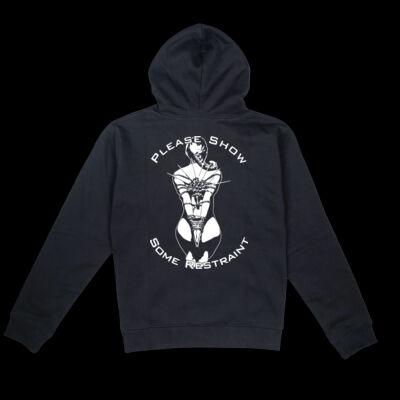 “Please Show Some Restraint” Hoodie – Kink & Fetish Streetwear - Thread Project Unisex Epic Hoodie Thumbnail