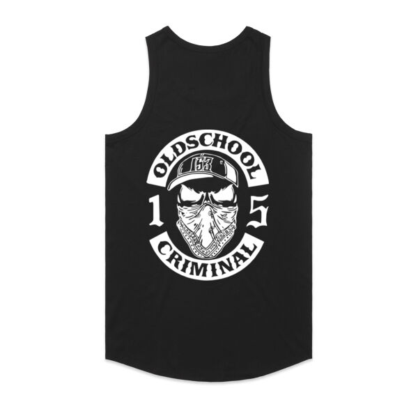 Oldschool Criminal 1% Singlet – Outlaw Biker Streetwear - AS Colour Mens Authentic Singlet Thumbnail