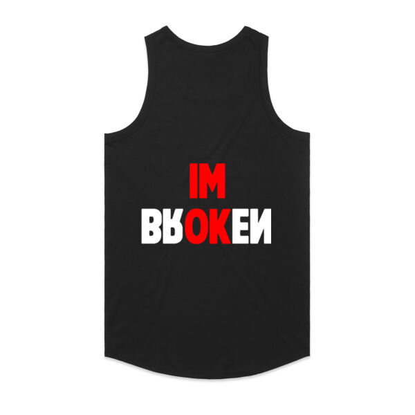I’m Broken Unisex Singlet – Dark Aesthetic Gym Tank - AS Colour Mens Authentic Singlet Thumbnail