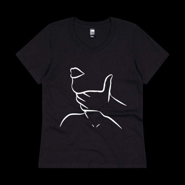 Choke Me Daddy – Naughty Adult Humor Shirt - Thread Project Womens Eden V-Neck Tee Thumbnail